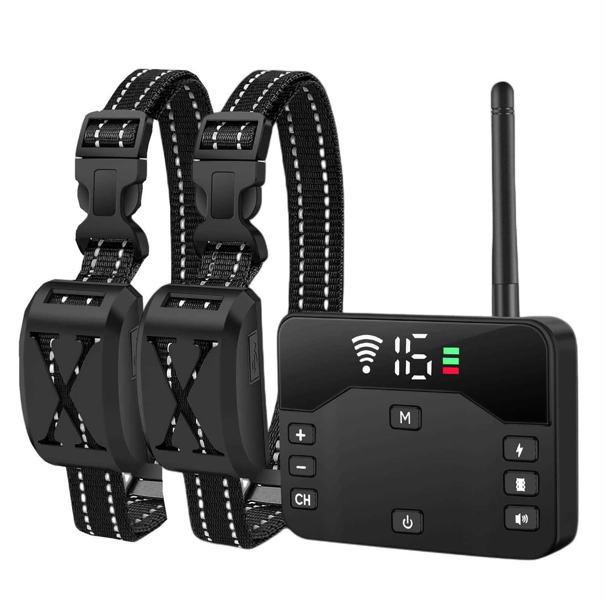 Wireless Dog Fence Electric Fence for 2 Dogs Training Collar Remote 2-in-1 Wireless Pet Containment System W492163