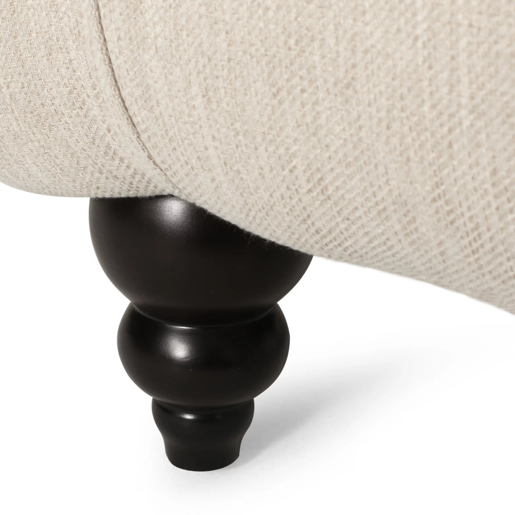 Beige Button Tufted Chaise Lounge T37377