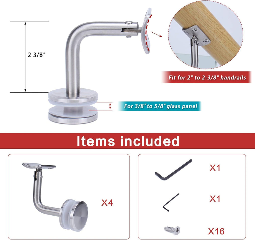 Adjustable Handrail Brackets for Stair Railing System H92744