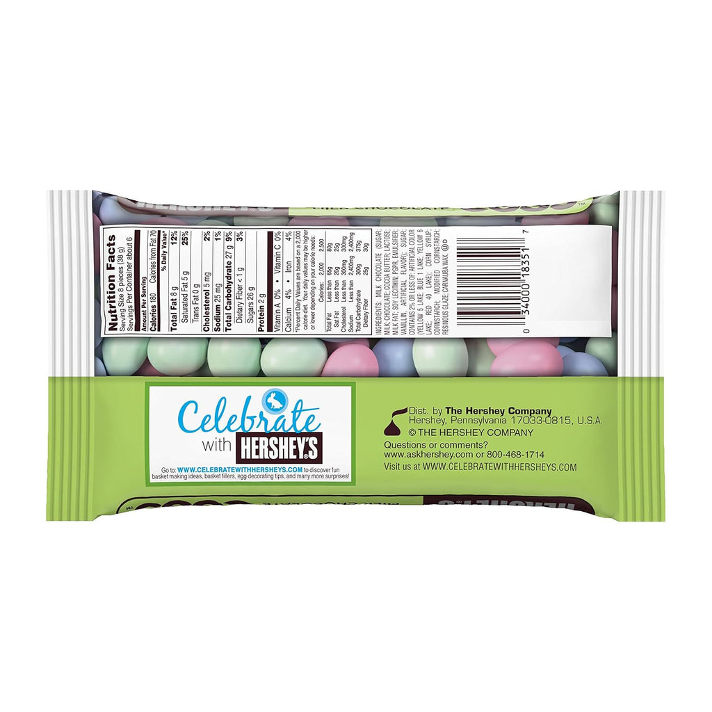 8 Ounce Package (Pack of 6) Solid Milk Chocolate Eggs D965