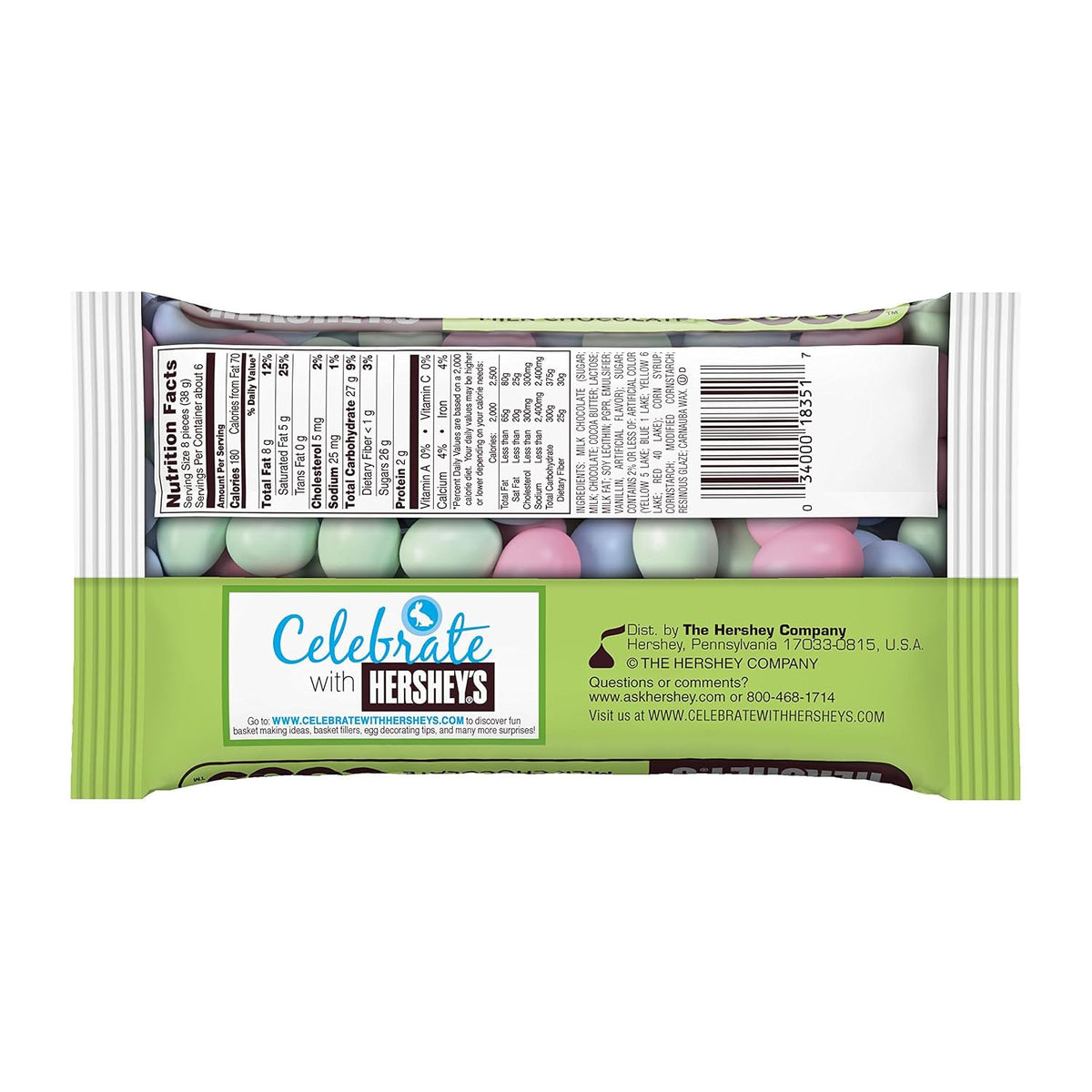 8 Ounce Package (Pack of 6) Solid Milk Chocolate Eggs D965
