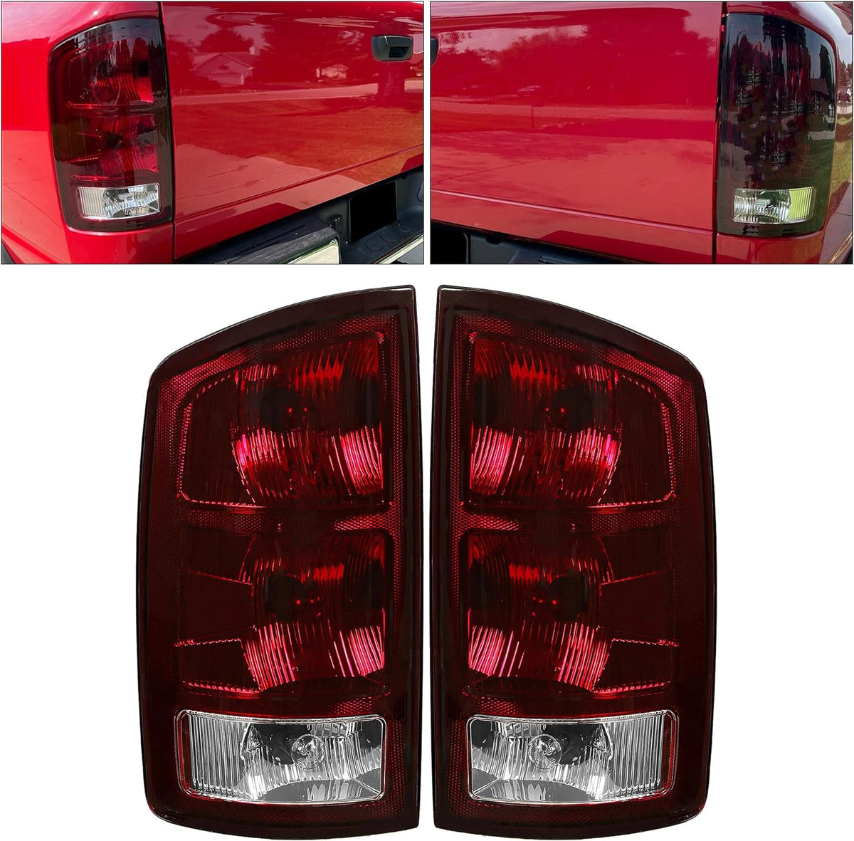 Dark Red Tail Light with Bulbs and Wiring Harness Q935175