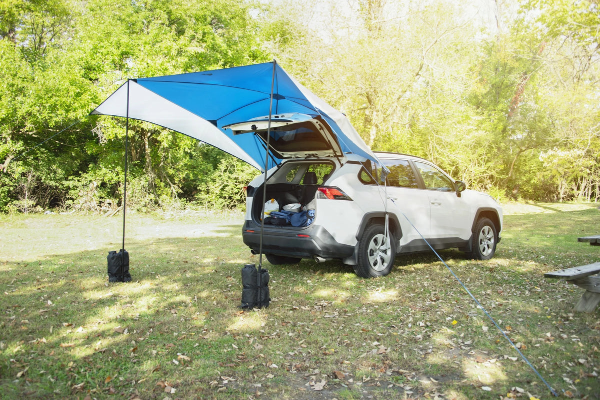 SUV Awning, Gray, 2 Steel Poles Y259