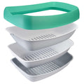3 Sifting Tray Cat Litter Box with Non-Stick Coating A590