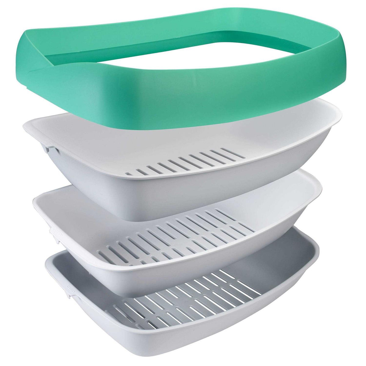 3 Sifting Tray Cat Litter Box with Non-Stick Coating A590