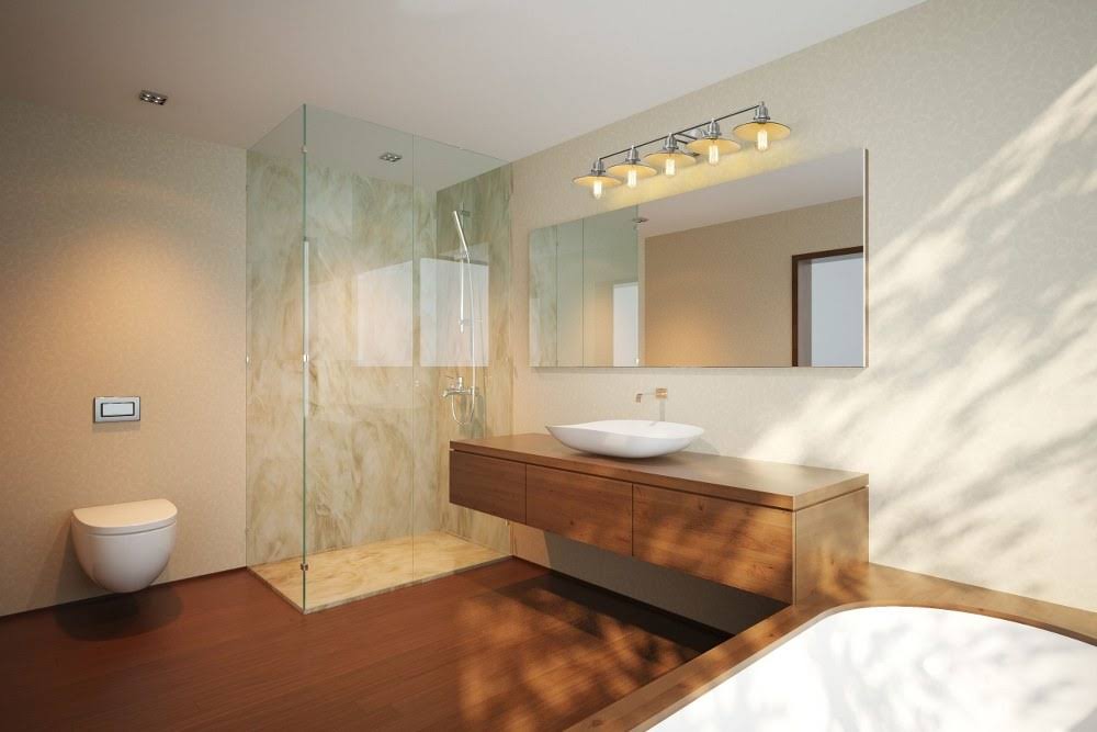 Polished Nickel 5 Light Vanity V4976