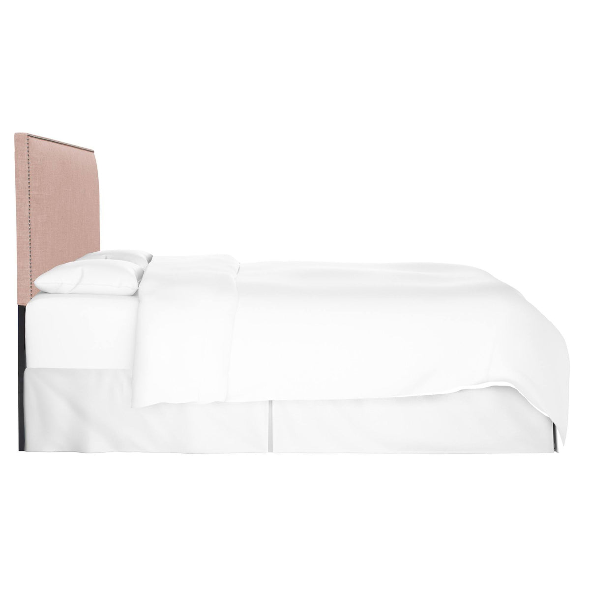 Rosequartz Linen Headboard with Pewter Nailbuttons A415