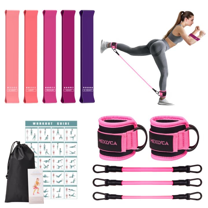 Resistance Bands Set with Cuffs, Set of 8 X96070