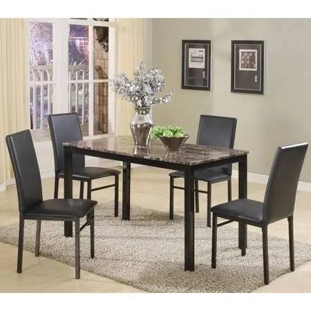 5 Piece Black Dining Set T94676