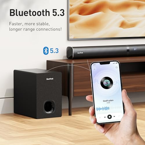 Karaoke Soundbar with Subwoofer, 2 Wireless Microphones, Bluetooth Speaker with Remote Z667