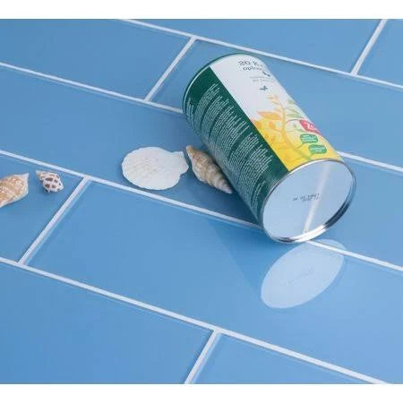 Sky Blue Glass Subway Tile, 5 Square Feet per Carton F13088