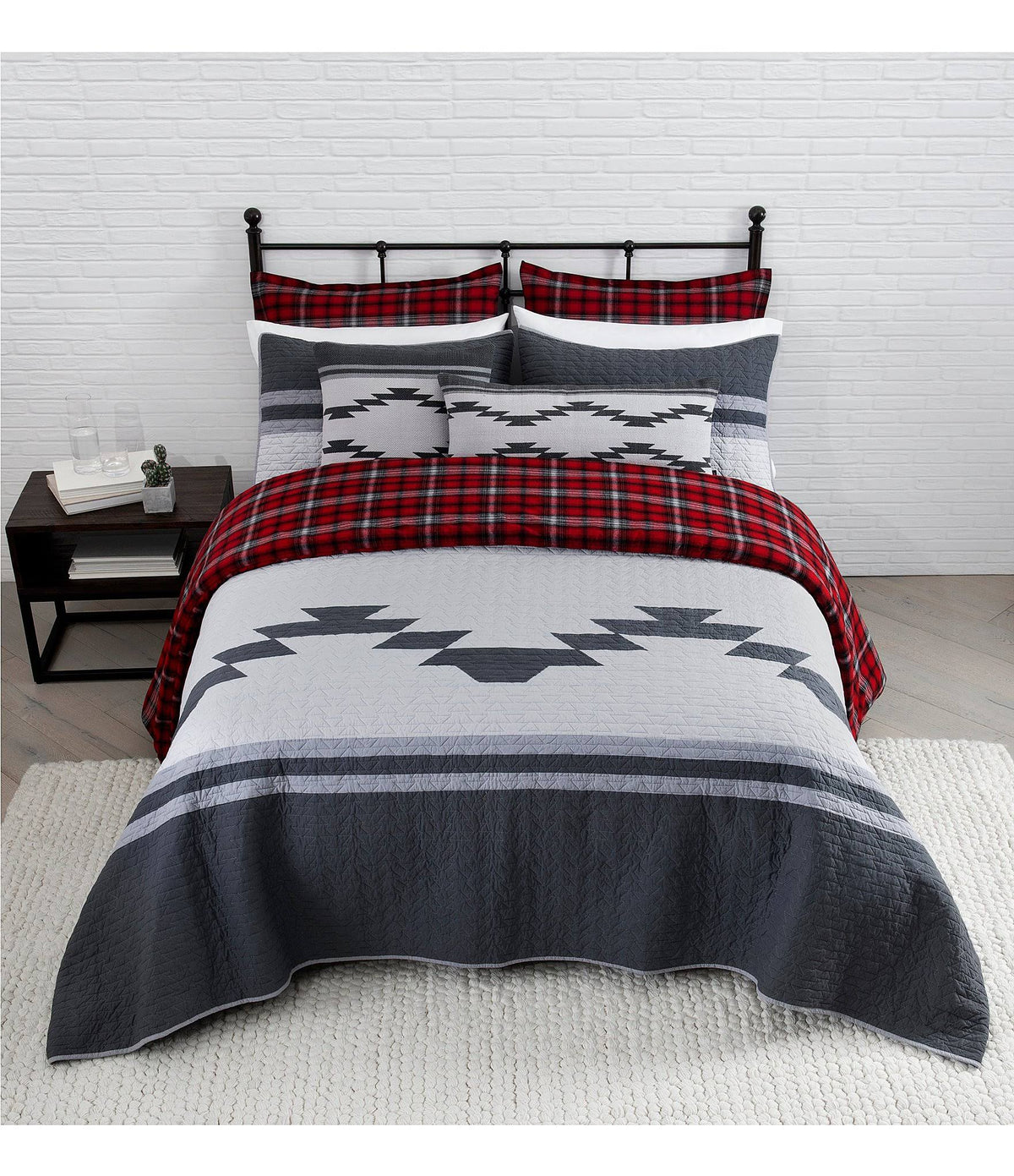 Red Full/Queen Comforter & Sham Set X98056