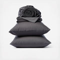Organic Crinkled Percale Sheet Set Full Shadow X877