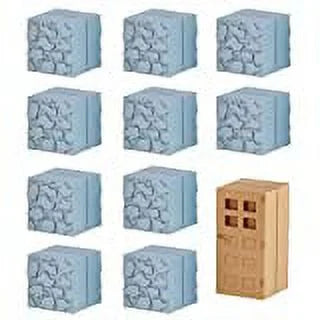 Minecraft Cobblestone & Wooden Door Block Set B196