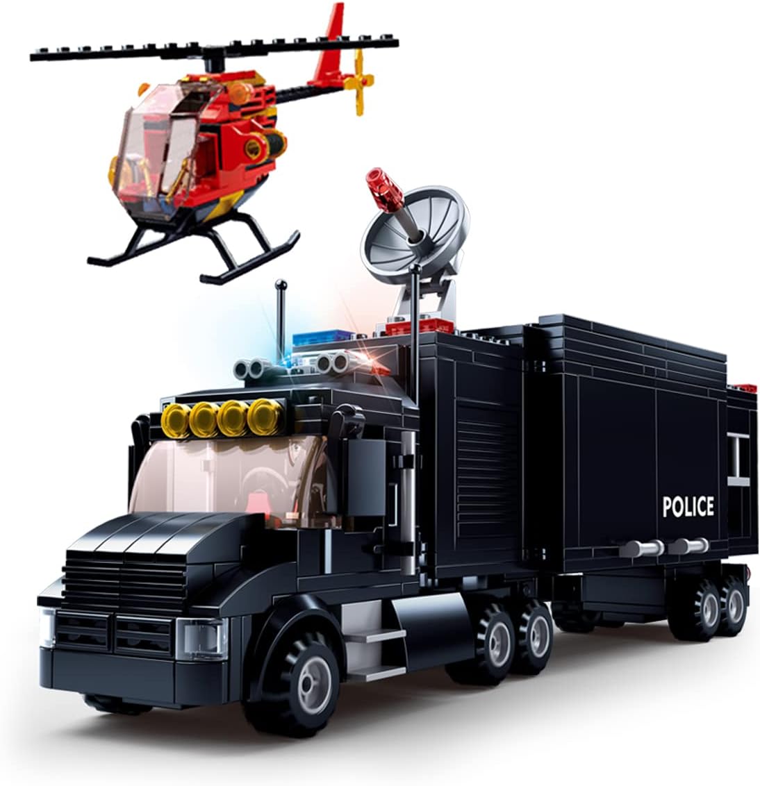 City Police Mobile Command Center Truck Building Blocks Car (540 PCS), City Police Station Building Sets, Model Toys Pack of 2 Y10264