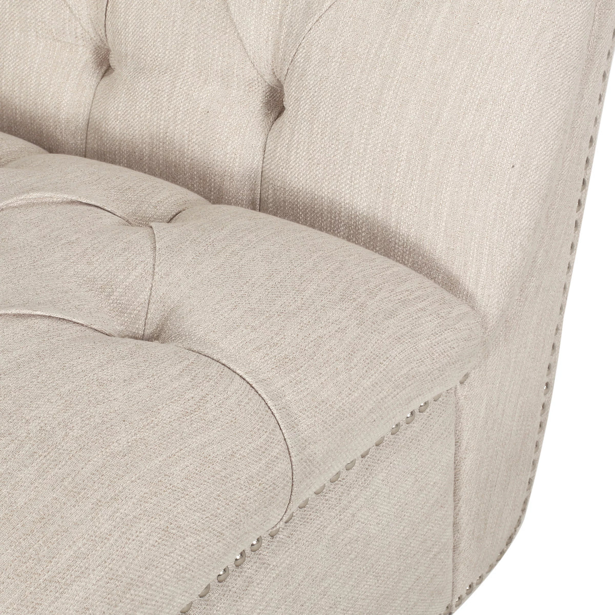 Beige Button Tufted Chaise Lounge T37377