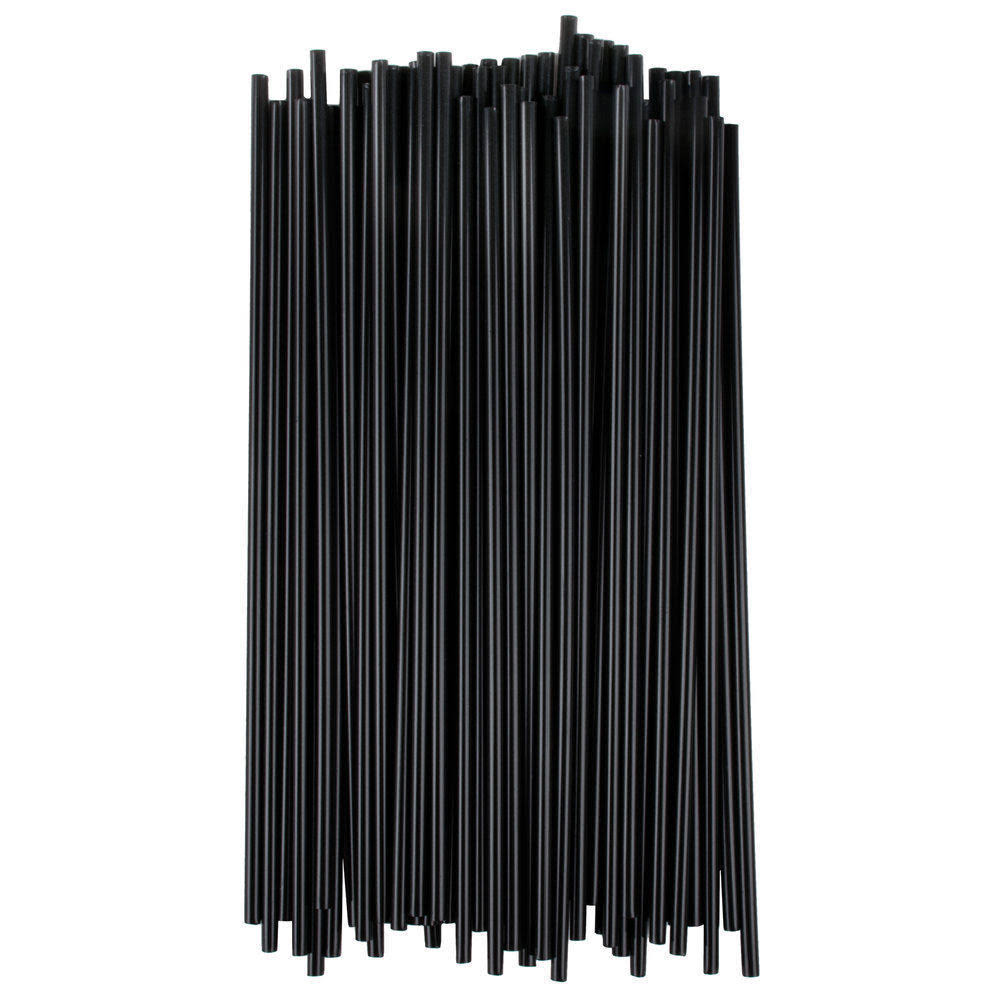 7.5 inch Black Sip Straw R849
