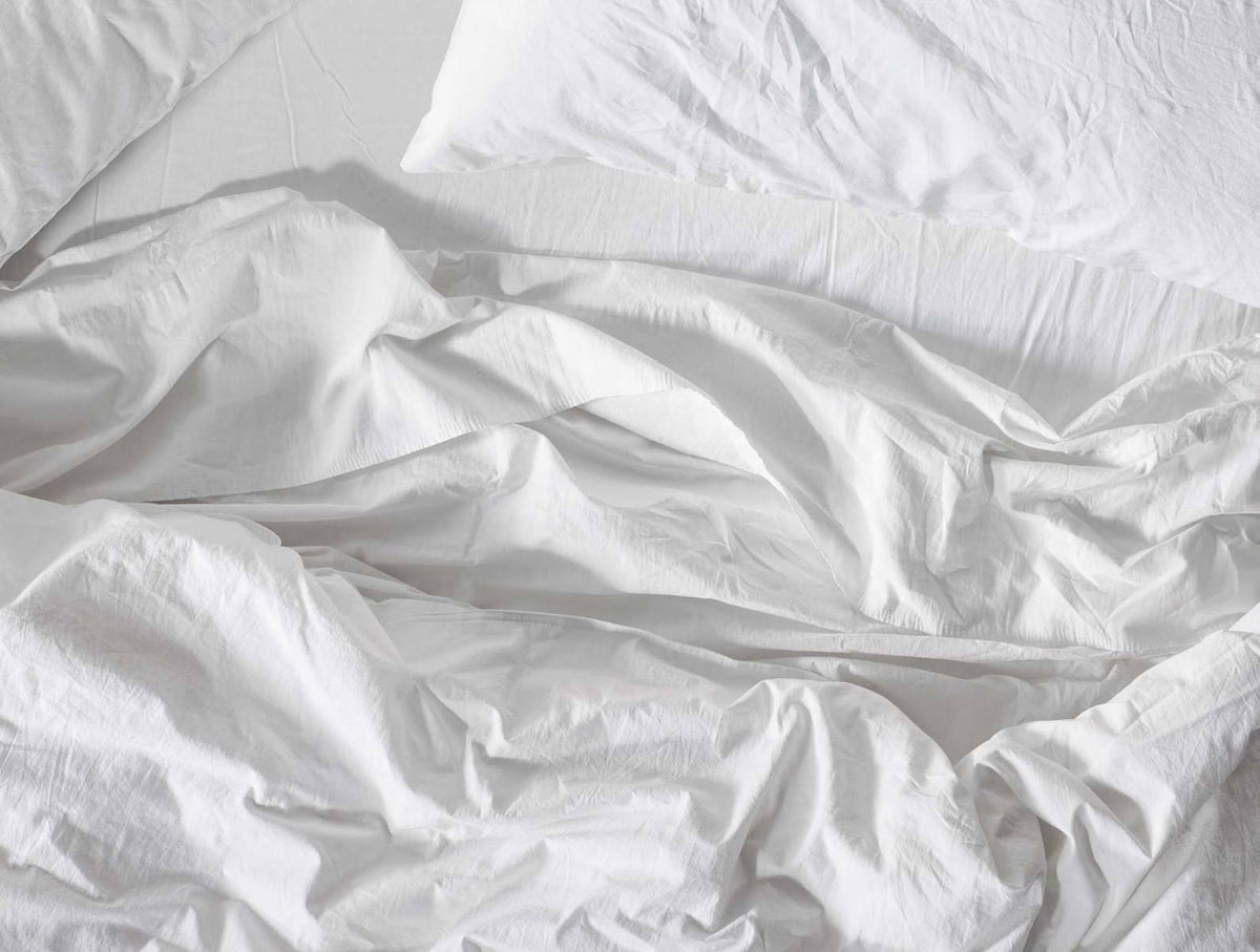 Organic Crinkled Percale Sheet Set Full Shadow X877