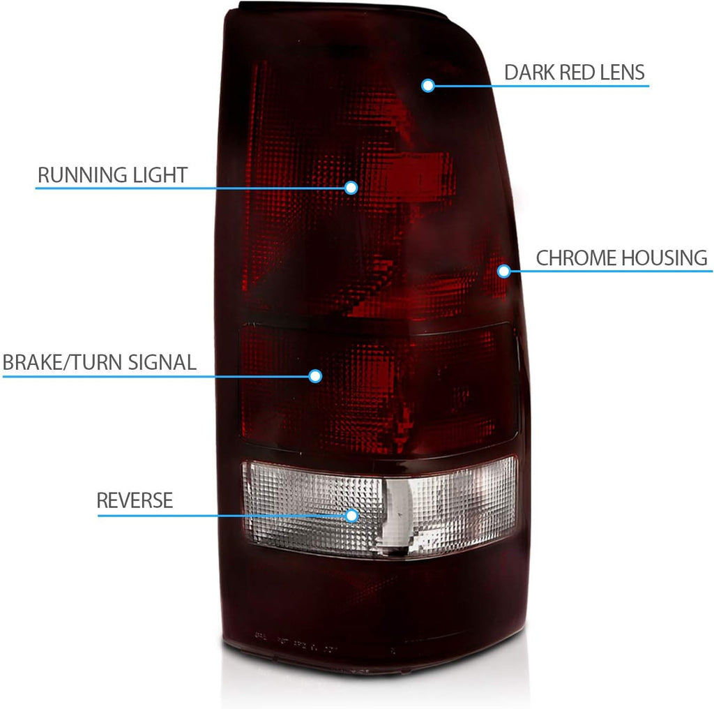Dark Red Replacement Brake Tail Lights D702385