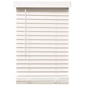 White Cordless Faux Wood Blind H6504