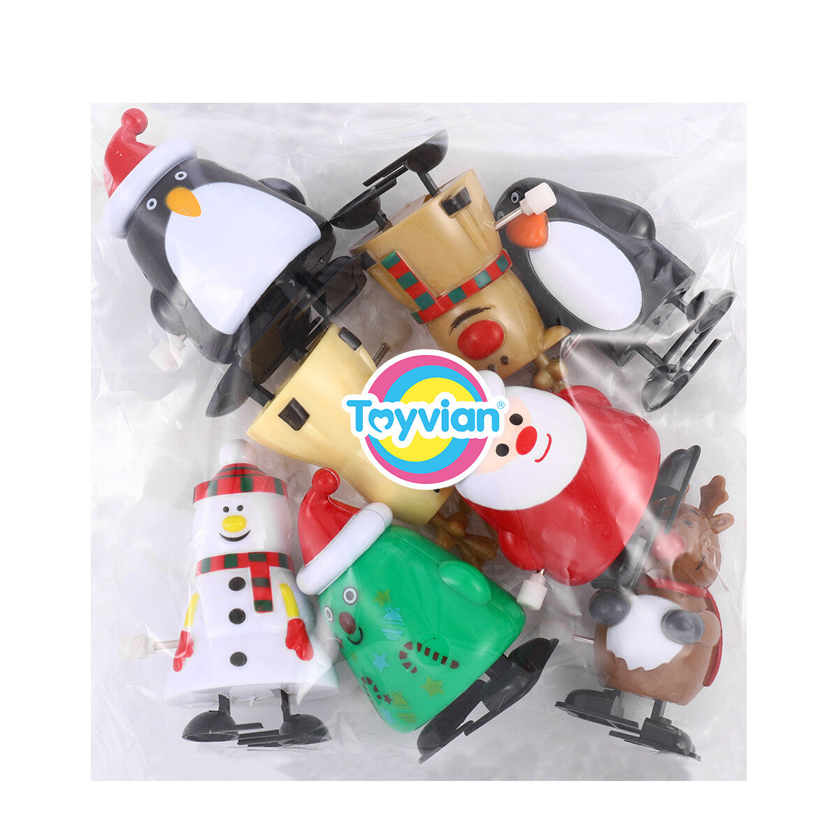 8pcs Christmas Wind Up Toys V1690