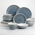 16 Piece Crackle-glaze Double Bowl Dinnerware Set P741231