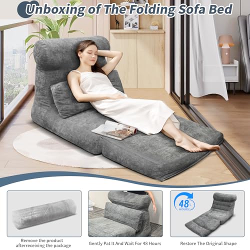 Folding Sofa Bed with Washable Cover L128