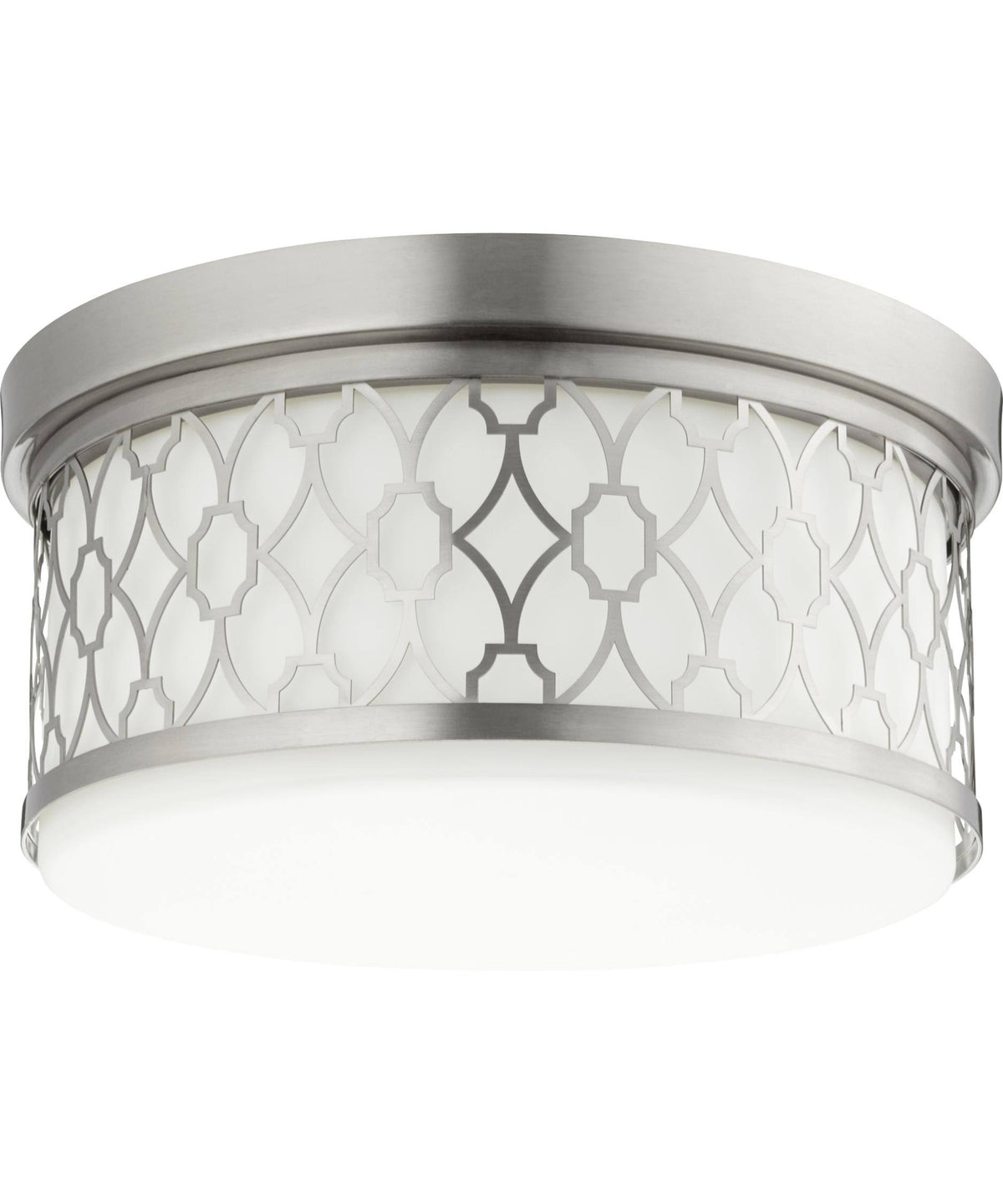 3-Light Ceiling Flush Mount Satin Nickel R410
