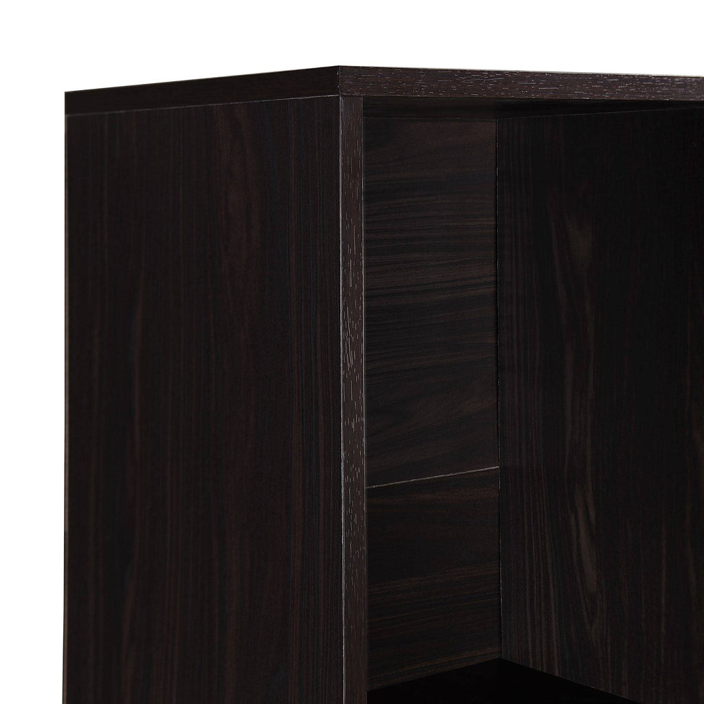 Brown Classical Style 4-Shelves Rectangular Bookcase G80720