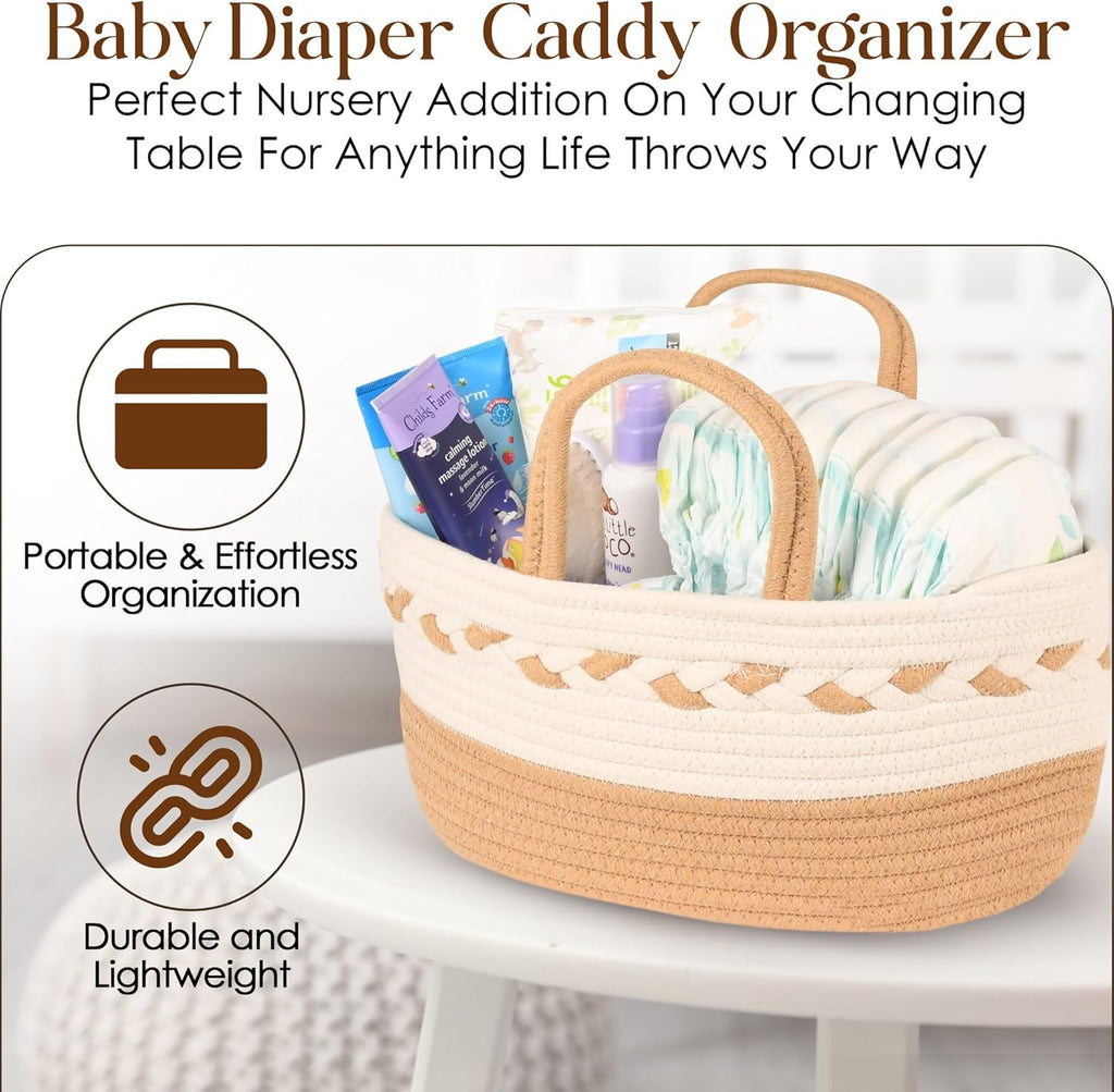 Baby Changing Basket with Thick Foam Mattress, Waterproof Cover, Storage Bag X2321