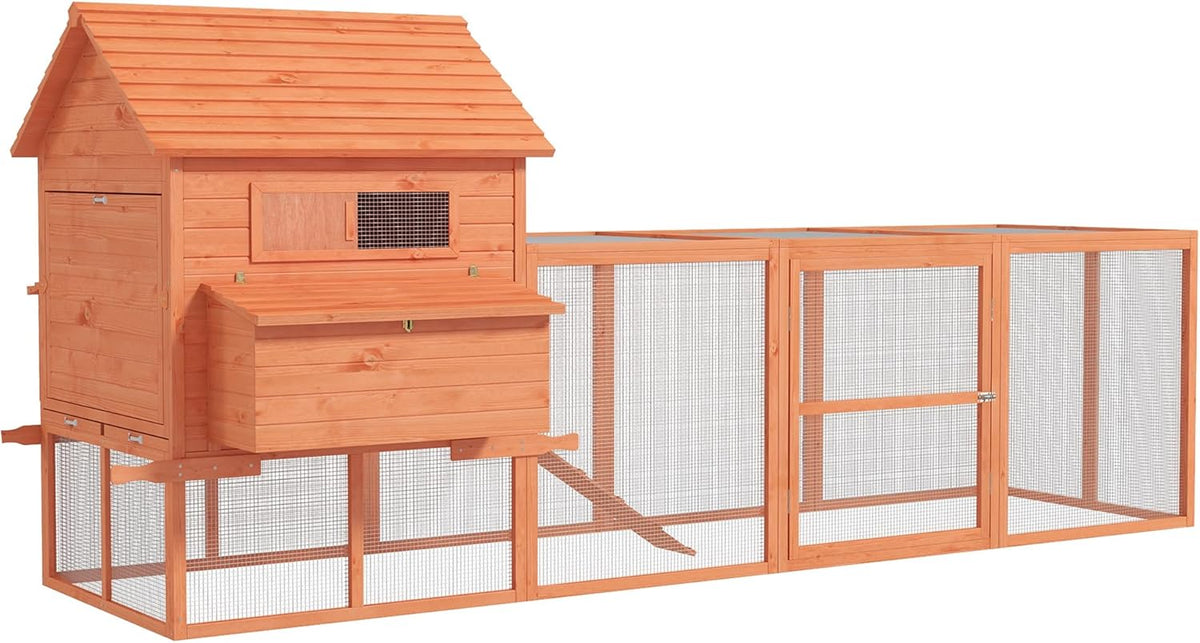 Large Wooden Chicken Coop with Run G642890