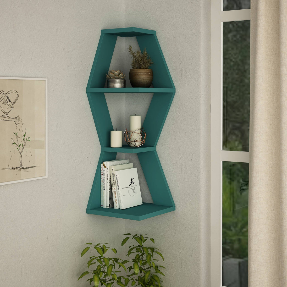 White Modern Wall Shelf X732094