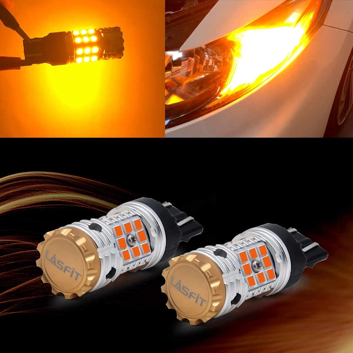 7443 Amber LED Bulb Turn Signal Light 2pcs T88270