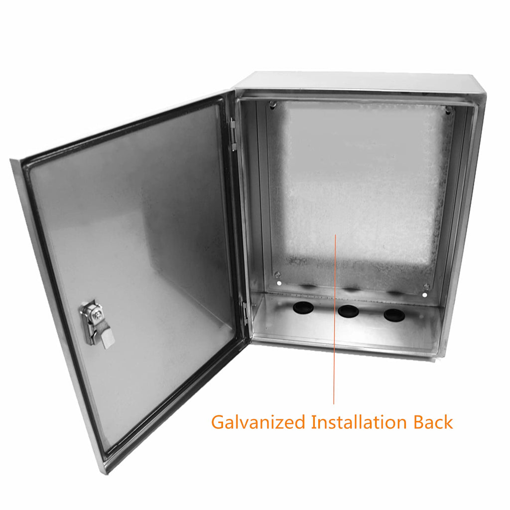 304 Stainless Steel Electrical Enclosure Box 20'' x 16'' x 8'' with Mounting Plate F1194