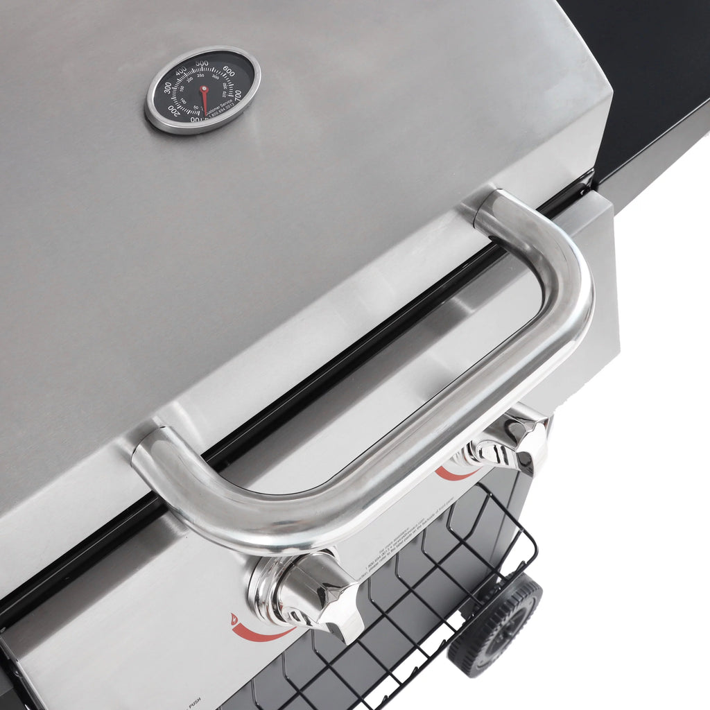2-Burner Propane Gas Grill, Stainless and Black M7669