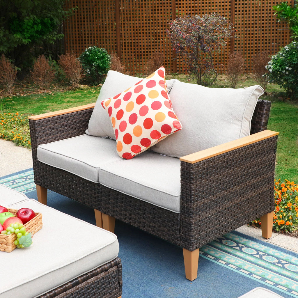 8 Piece Outdoor Wicker Sofa Set O593754
