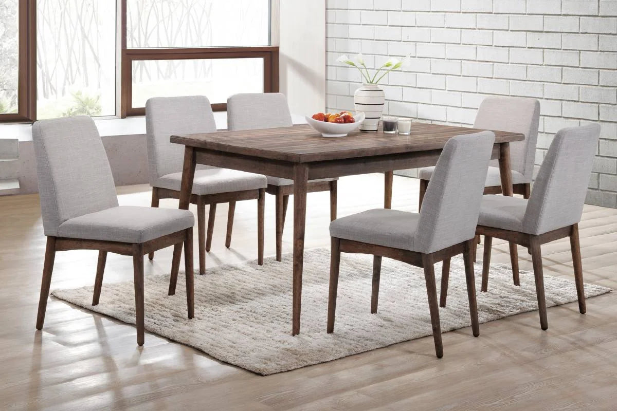 Solid Wood Fabric Upholstered Dining Chairs 2pcs Set M866056
