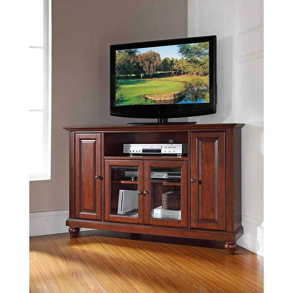 48" Corner Tv Stand Mahogany Y36754