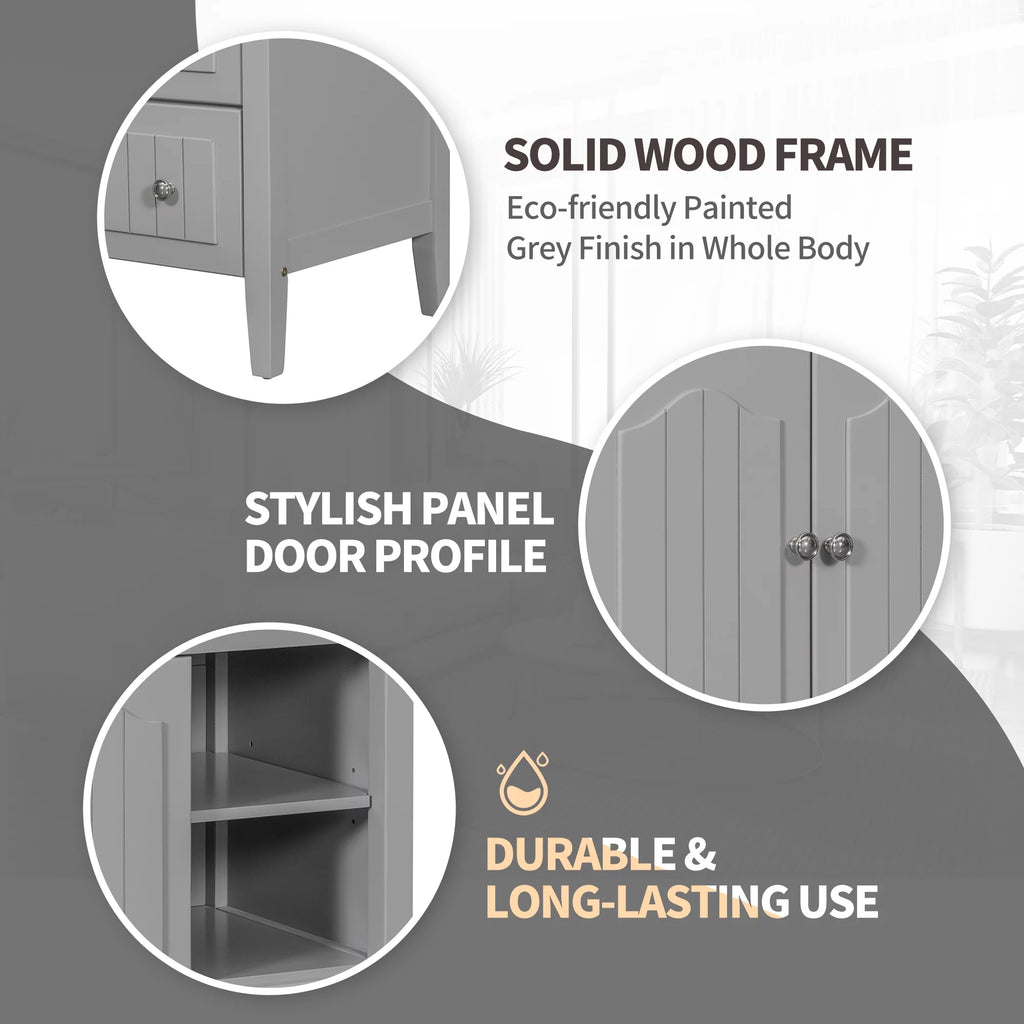 36" Bathroom Vanity with Sink, Undermount Storage Cabinet Set, Gray J64991