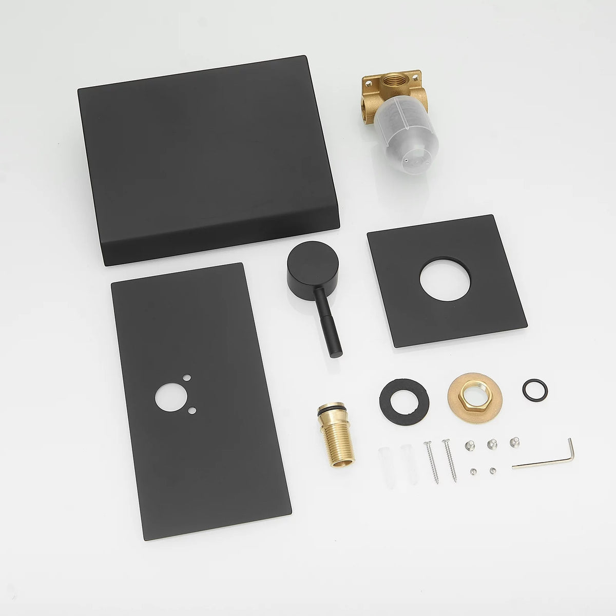 Wall Mount Waterfall Bathroom Faucet Matte Black T8085