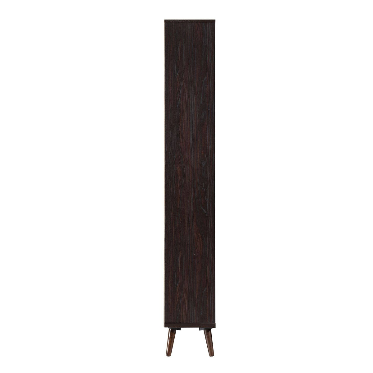 Brown Classical Style 4-Shelves Rectangular Bookcase G80720