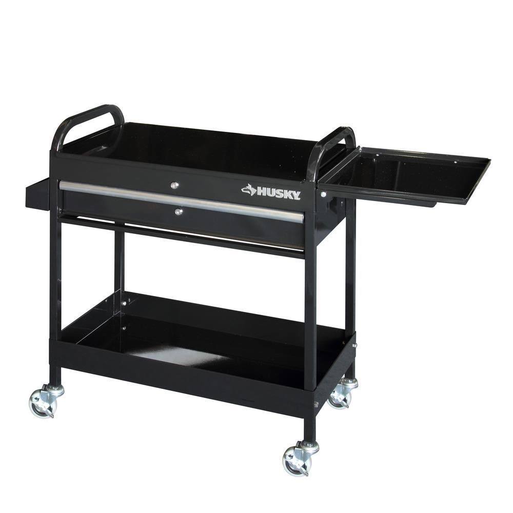 Black 1-Drawer Tool Utility Cart M757540