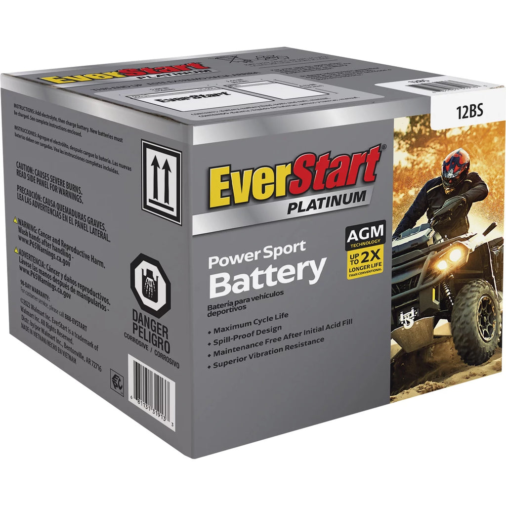 AGM PowerSport Battery Group Size 12BS 12 Volt 180 CCA E482449