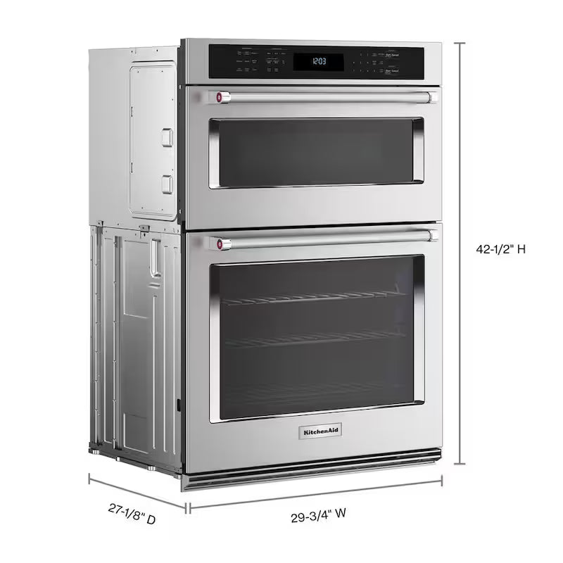 Electric Wall Oven and Microwave Combo in Stainless Steel with Air Fry T5893