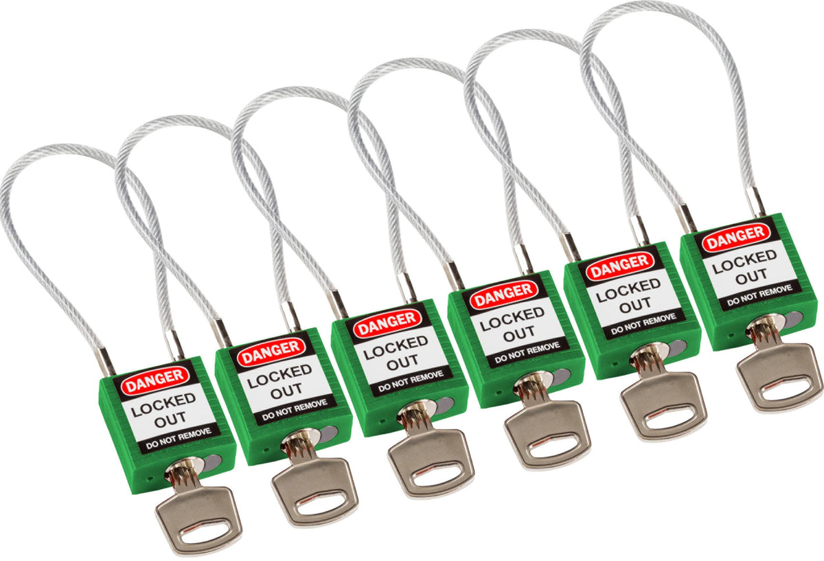 Green Compact Cable Padlock N451