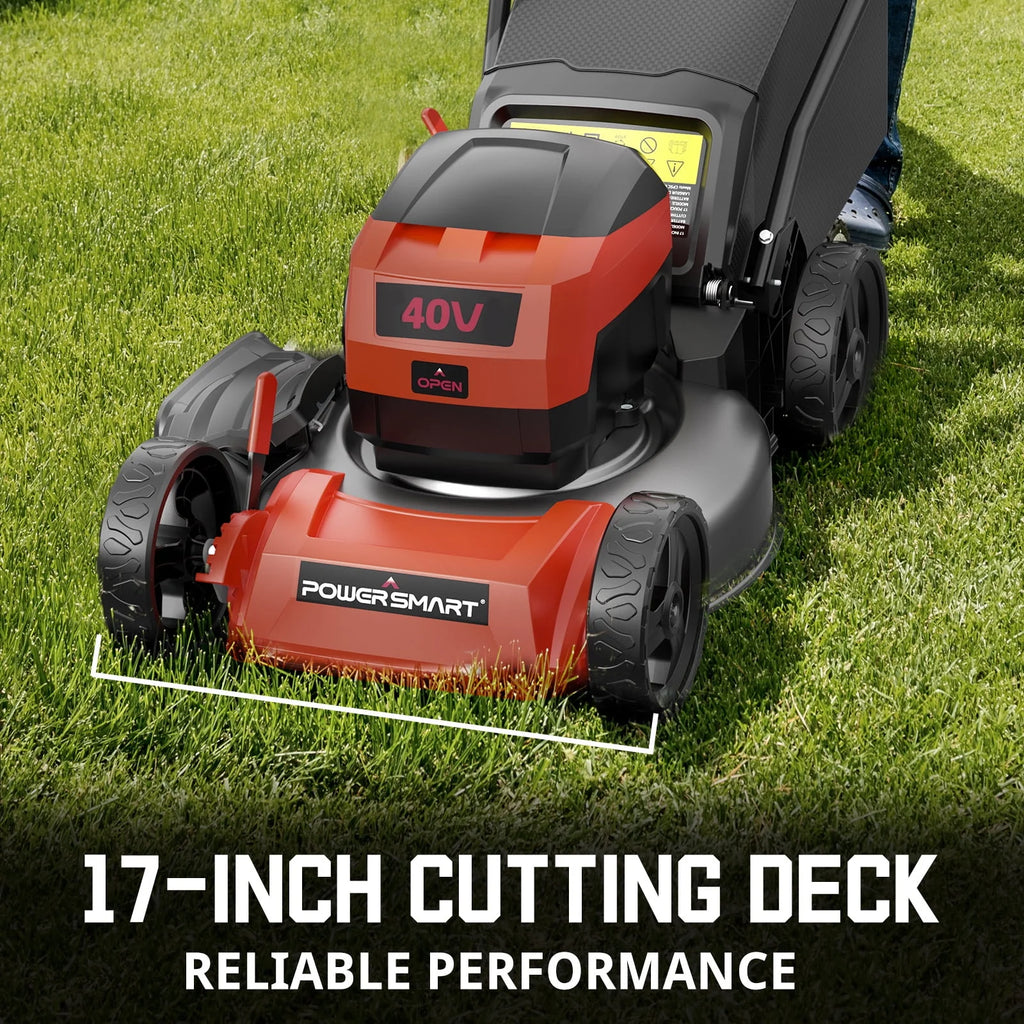40V 17-inch Cordless Brushless Electric Push Lawn Mower D2669