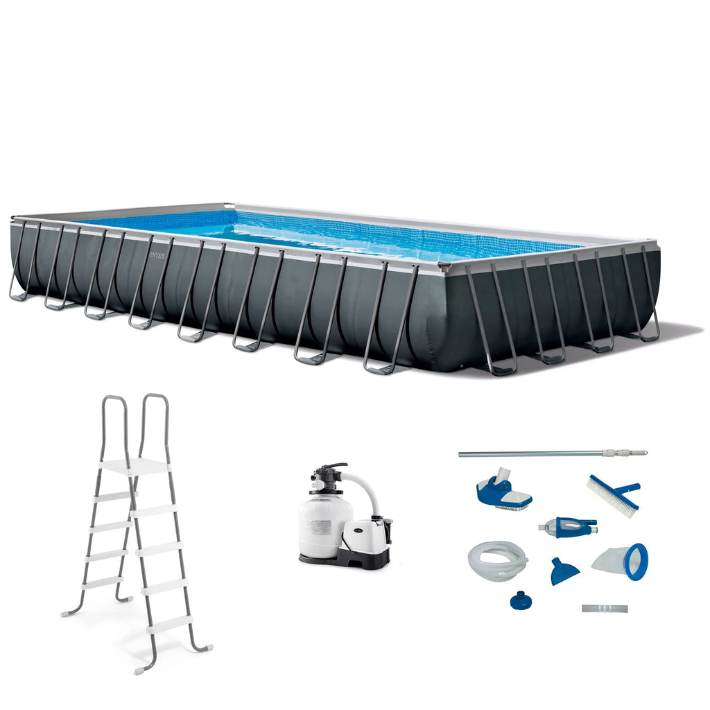32ft x 16ft x 52in Rectangular Swimming Pool and Maintenance Kit B1996