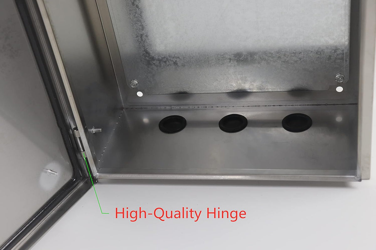 304 Stainless Steel Electrical Enclosure Box 20'' x 16'' x 8'' with Mounting Plate F1194