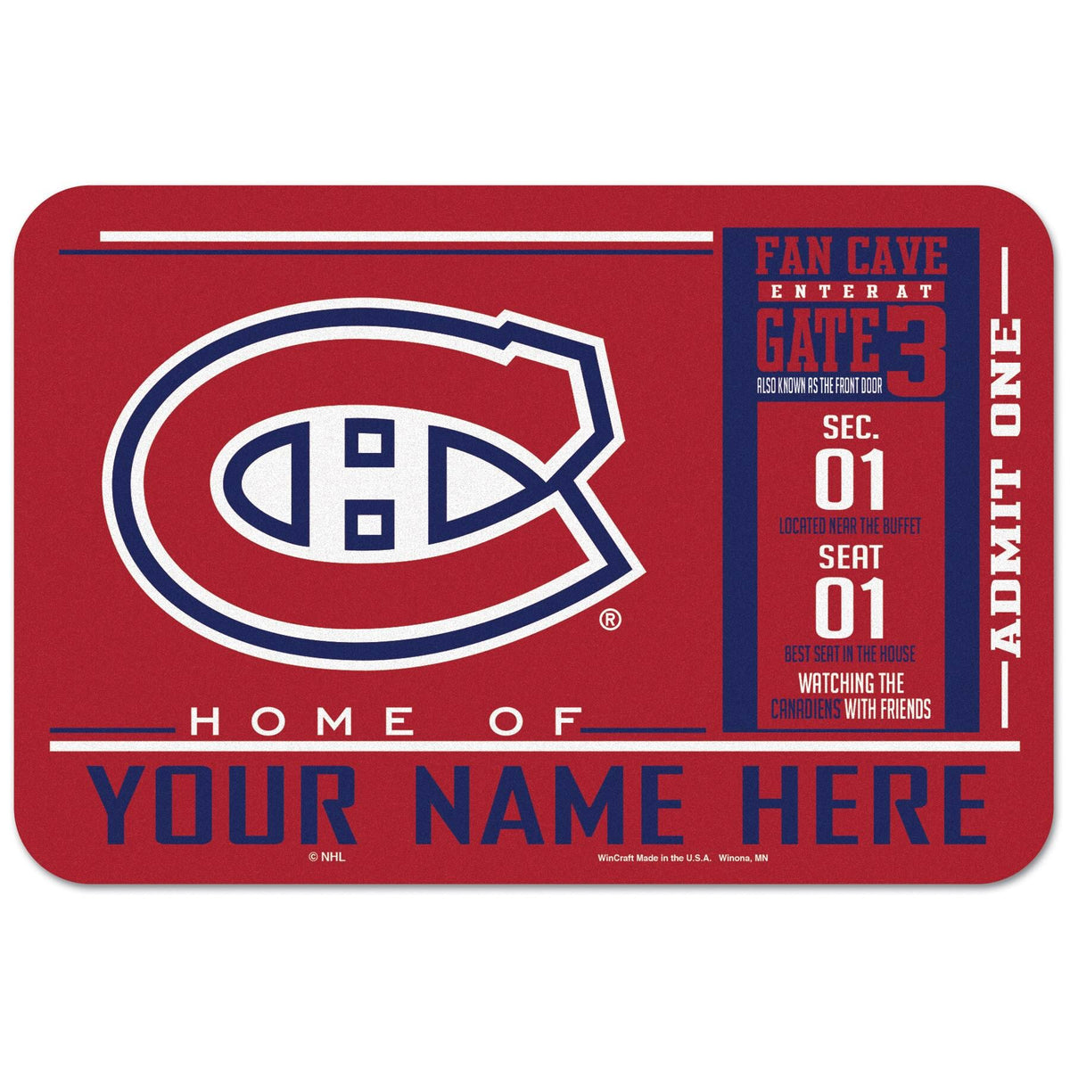 Montreal Canadiens 20 x 30 Floor Mat B917