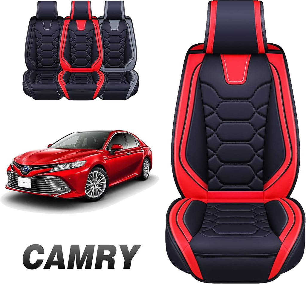 Black&RED Leather Seat Cover Full Set B29841